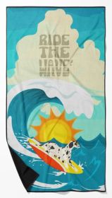 Dalmatian Surf Beach Towel, Oversized Plush