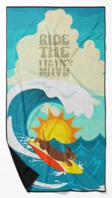 Red Dachshund Oversized Beach Towel