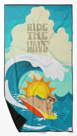 Wheaten Terrier Surf's Up Oversized Beach Towel