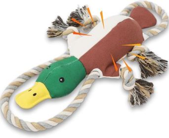 Duck Tug Toy for Tough Chewers - Brown