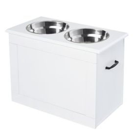 Raised Dining Station with Storage for Big Pups