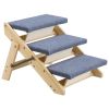 3-Step Wood Pet Stairs for Beds & Sofas #2