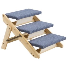 3-Step Wood Pet Stairs for Beds & Sofas #2