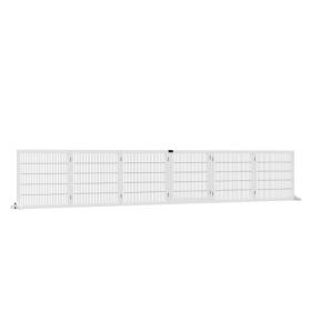 6-Panel Folding Wooden Pet Gate in White
