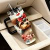 Yorkshire Terrier Bow Floral Stainless Steel Tumbler