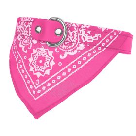 Bandana Collar with Triangle Scarf (Color / Size: Pink / M)