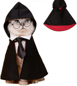 Wizard Cape Costume for Dogs (Color: Red   Small)