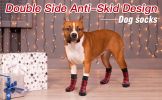 Anti-Slip Traction Dog Socks with Reflective Straps
