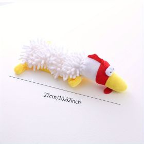 Squeaky Plush Animal Chew Toy (Model: White Chicken)