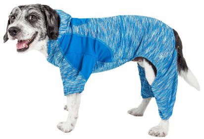 Full-Body Stretch Warm-Up Hoodie (Color / Size: Blue / Large)