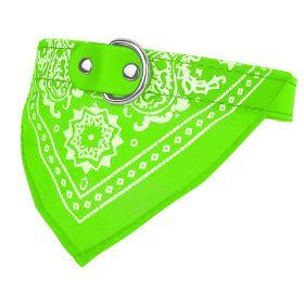 Bandana Collar with Triangle Scarf (Color / Size: Green / M)