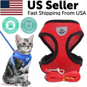 Reflective Adjustable Dog Harness (Color / Size: Red / M)