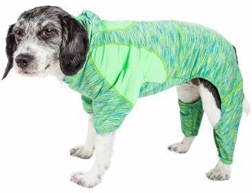 Full-Body Stretch Warm-Up Hoodie (Color / Size: Green / Large)