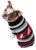 Striped Ribbed Turtleneck Dog Sweater