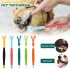 Three-Head Multi-Angle Dog Toothbrush