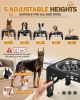 Adjustable Elevated Dog Bowl Set with Non-Slip Mat