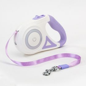 Retractable LED Leash for Nighttime Adventures (Color / Size: Purple / 5M)