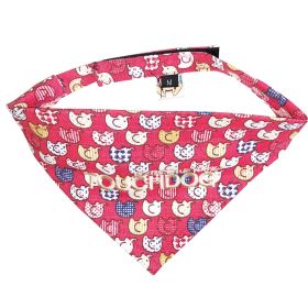 Elephant Print Velcro Bandana (Color / Size: Red / Medium)