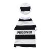 Striped Inmate Costume Uniform, 2-Piece Set