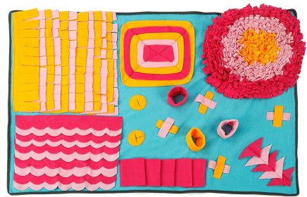 Snuffle Mat for Slow Feeding & Enrichment (Color: Blue / Pink / Orange)