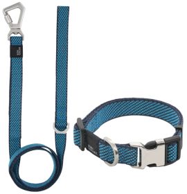Escapade 2-in-1 Convertible Leash & Collar (Color / Size: Blue / Small)