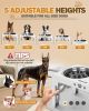 Adjustable Elevated Dog Bowl Set with Non-Slip Mat