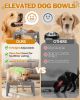 Adjustable Elevated Dog Bowl Set with Non-Slip Mat