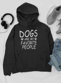 Dogs Are My Favorite People Hoodie (Size / Color: X-Large / Black)