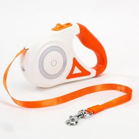 Retractable LED Leash for Nighttime Adventures (Color / Size: Orange / 5M)