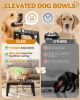 Adjustable Elevated Dog Bowl Set with Non-Slip Mat