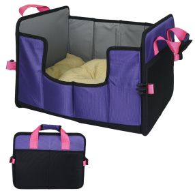 Travel-Nest Folding Travel Dog Bed (Color / Size: Purple / Small)