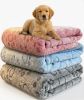 Cozy Paw-Print Fleece Blankets, Set of 3