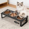 Elevated Dog Bowl Stand with Splash-Proof Mat