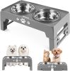Adjustable Elevated Dog Bowl Set with Non-Slip Mat
