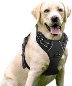 No-Pull Reflective Dog Harness with Control Handle (Color / Size: Classic Black / Small)
