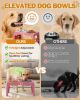 Adjustable Elevated Dog Bowl Set with Non-Slip Mat