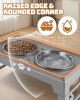 Adjustable Elevated Dog Bowl Set with Non-Slip Mat