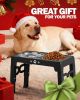 Adjustable Elevated Dog Bowl Set with Non-Slip Mat