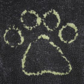 Dirty Dog Door Mat in Mocha Brown (Color / Size: Cool Grey/Lime Green / Medium)