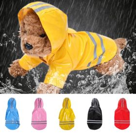 Reflective Waterproof Dog Raincoat (Color / Size: Pink / M)