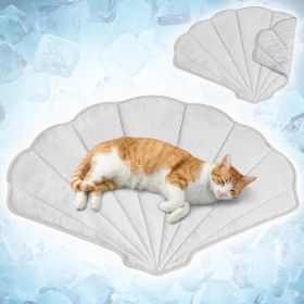 Leaf-Shaped Cooling Mat for Dogs (size: Light Grey  Small)