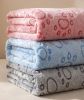 Cozy Paw-Print Fleece Blankets, Set of 3