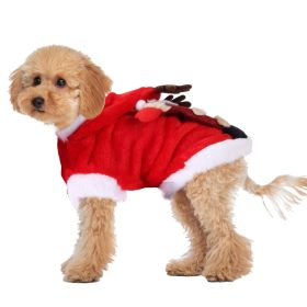 Santa Reindeer Christmas Dog Costume (size: XL)