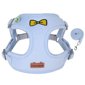 Breathable Mesh Harness & Leash Set (Colour / Specification (L * W): Blue / M)