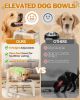 Adjustable Elevated Dog Bowl Set with Non-Slip Mat
