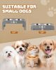 Adjustable Elevated Dog Bowl Set with Non-Slip Mat