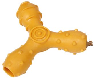 Tri-Chew Treat Dispensing Dog Toy (Color: Orange)