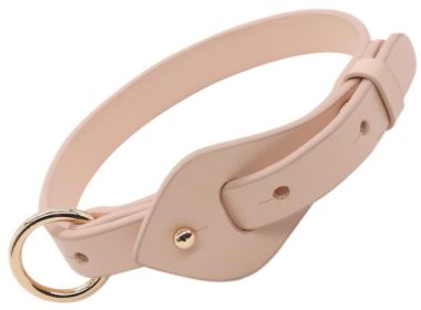 Ever-Craft Boutique Adjustable Leather Dog Collar (Color / Size: Pink / Medium)