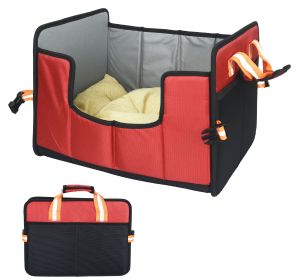 Travel-Nest Folding Travel Dog Bed (Color / Size: Red / Large)