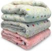 Cozy Paw-Print Fleece Blankets, Set of 3